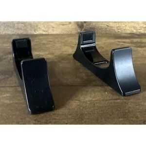 Nintendo Wii U OEM Console Vertical Stand Holders Set of 2 Black WUP-009 Clean!